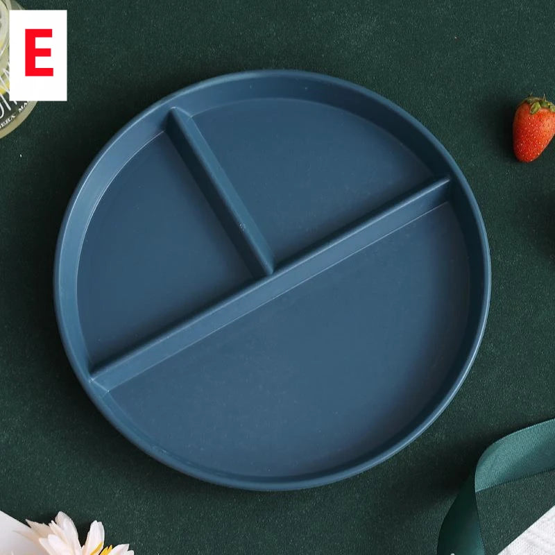 Eco Wheat Straw 3-Section Divided Dinner Plate – BPA Free Divided Dinner Plate Oasis Select E 22cm