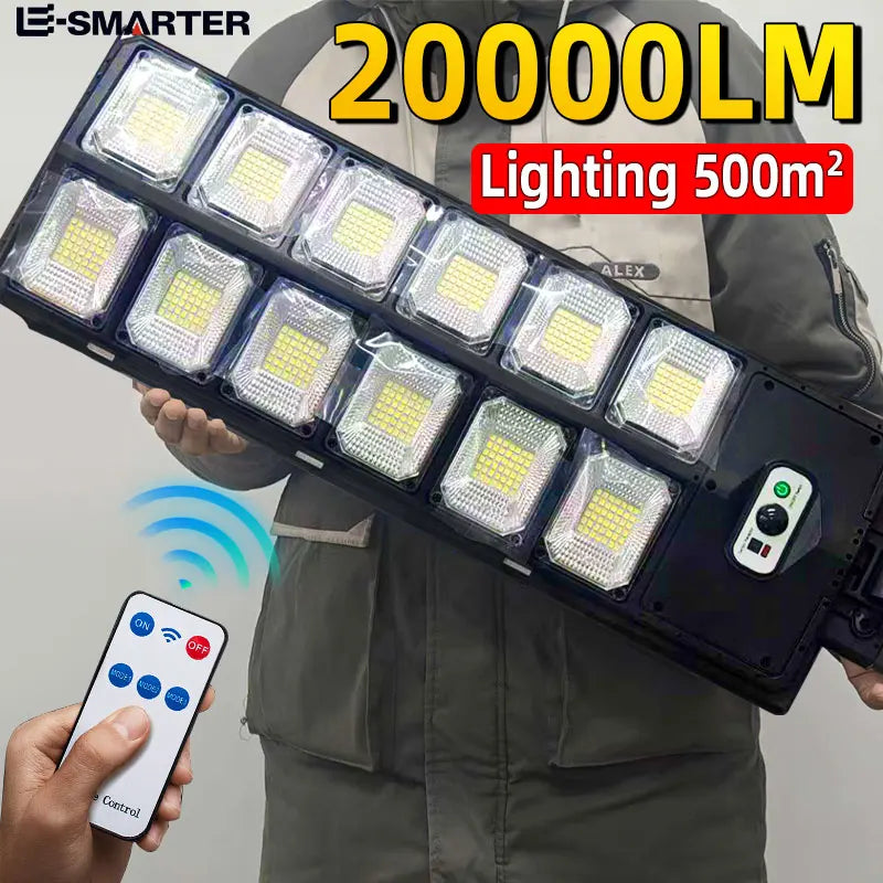 7700LM Solar Led Light Outdoor Most Powerful Outdor Solar Lamp 720 LED 3Mode Remote Control Waterproof Light Garden Street Lamp Oasis Select
