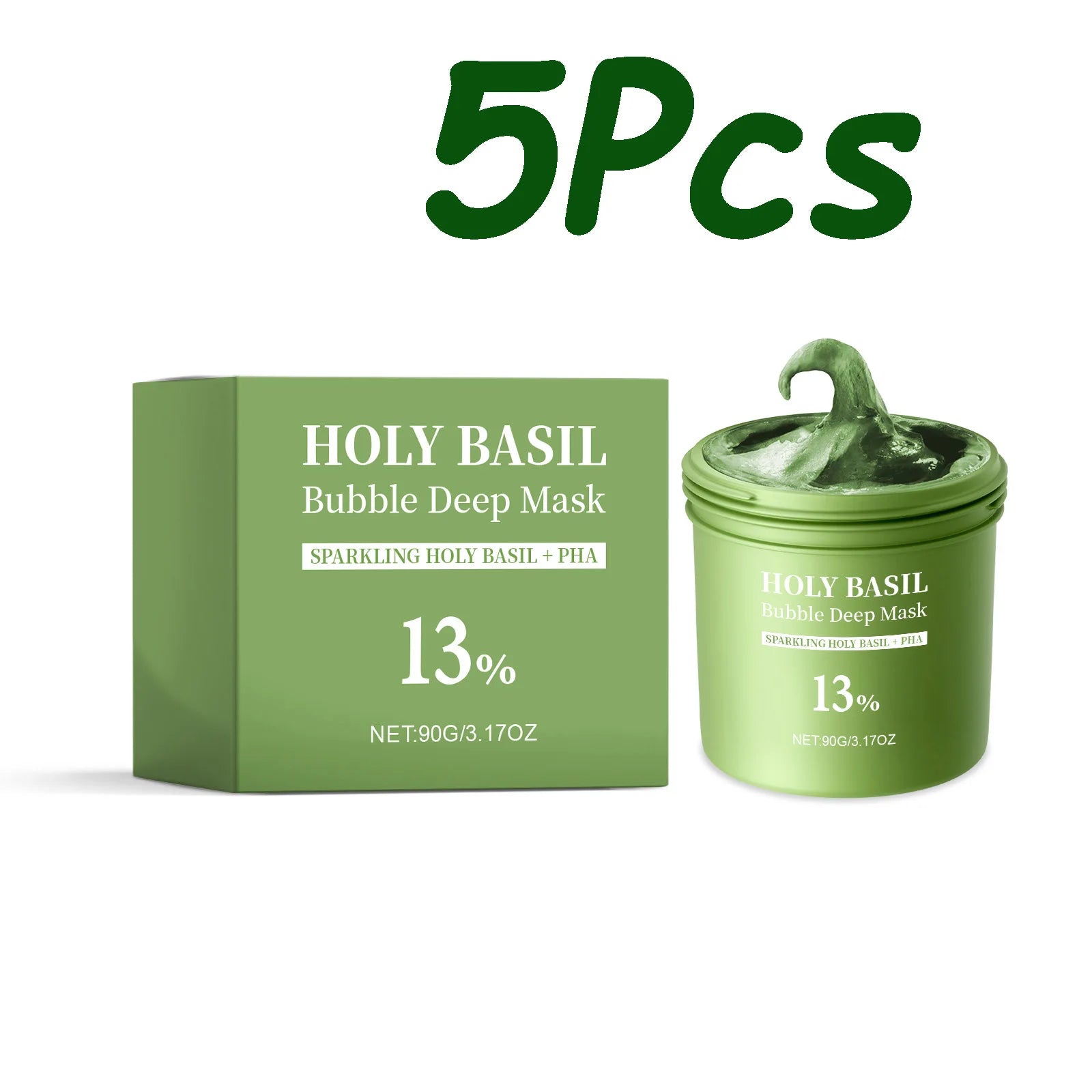Hoygi Basil Bubble Mud Mask – Blackhead & Pore Cleanser 90g Bubble Clay Mask Oasis Select 5 x 90g Boxed