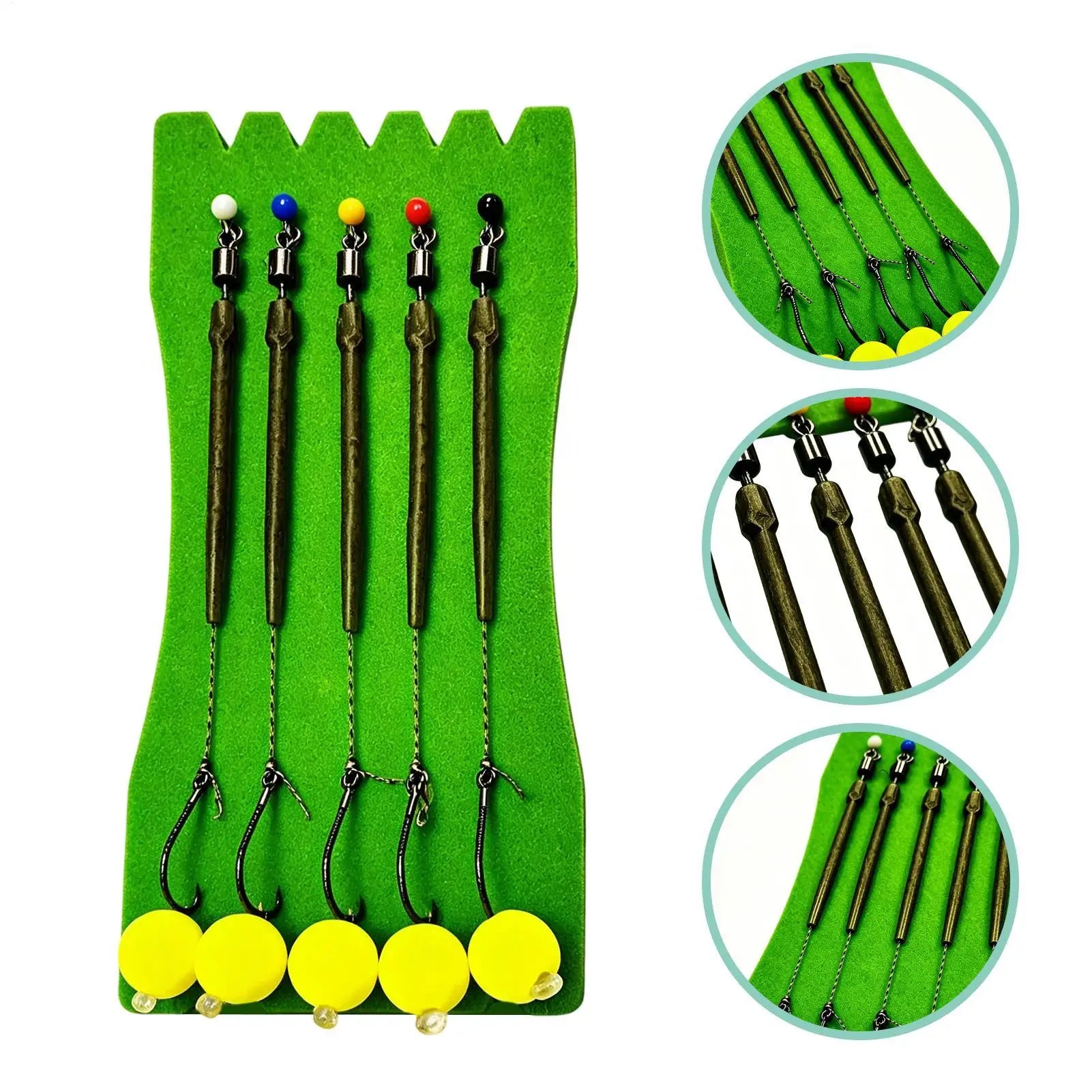 5Pcs Anti-Bottom Fishing Line Set European Carp Fishing Set European Style Anti-Bottom Fishing Grass Carp Sea Pole Return Bottom Oasis Select