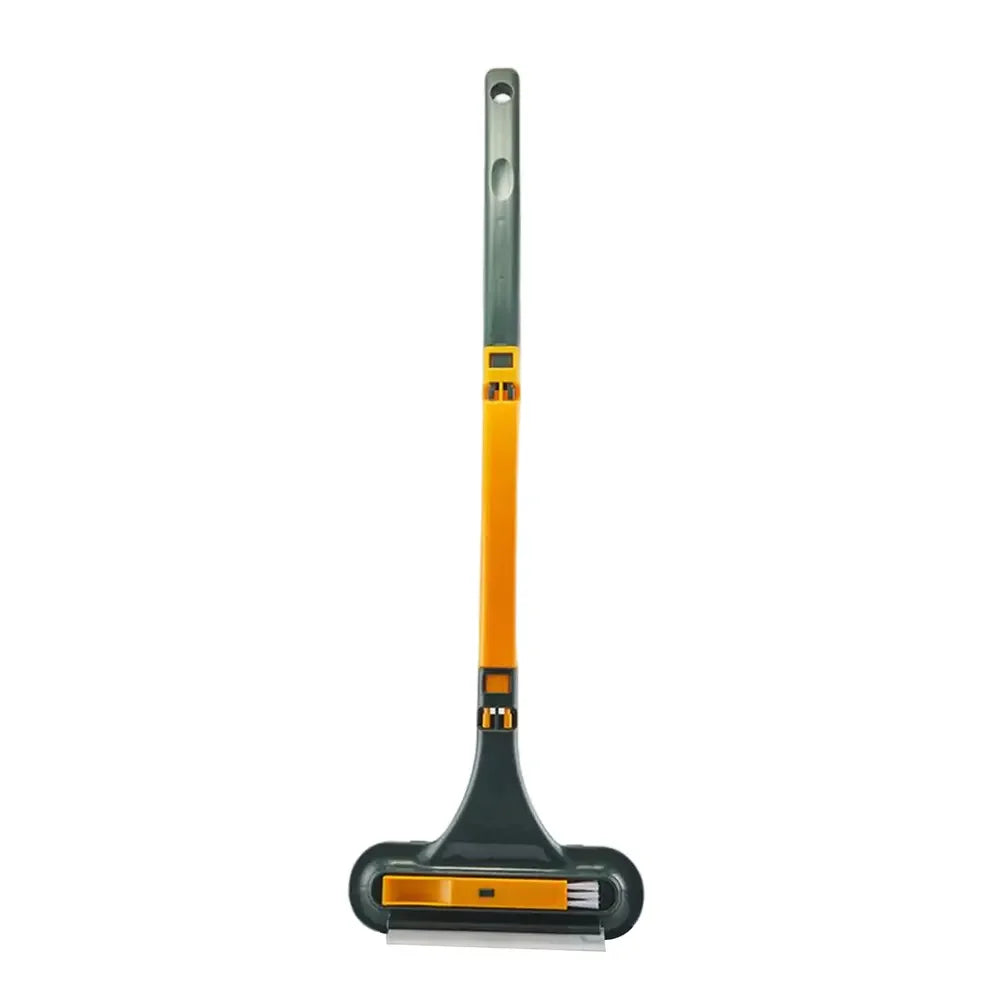 2 in 1 Window Mesh Screen Brush Window Cleaner Magic Broom Wiper Telescopic Long Handle Window Mop Squeegee Wiper Cleaning Tool Oasis Select Yellow-green