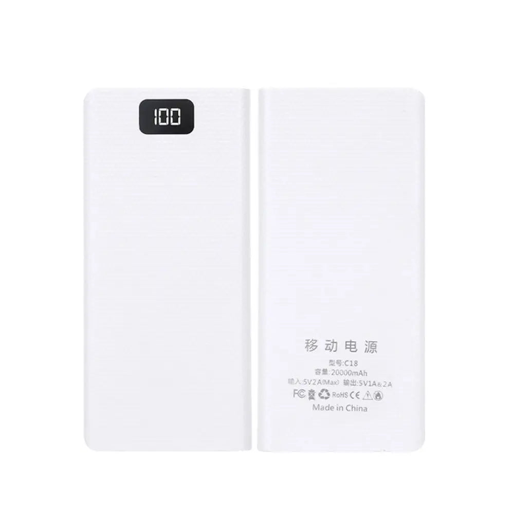 Box 8x18650 Battery Power Bank Holder Charger Box Battery Charger Box Power Bank Shell Battery Storage Boxes Power Bank Case Oasis Select white