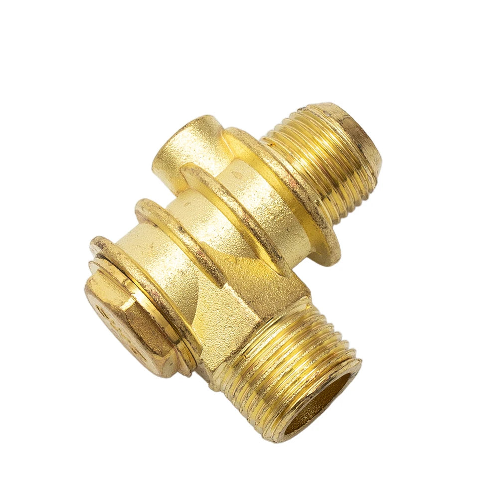 Male Thread Check Valve Connector With 3-Port Zinc Alloy For Air Compressor Parts Accessory 20*19*10mm Oasis Select