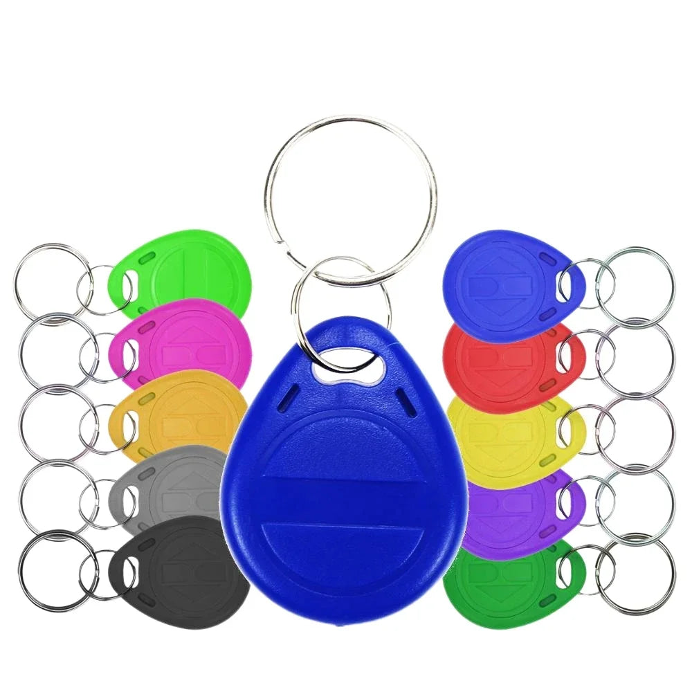 10pcs 125KHz T5577 Keyfobs Rewritable Duplicate Tag 5200 Proximity Copy Access Card ID Token Ring RFID Cloner Keychain Oasis Select