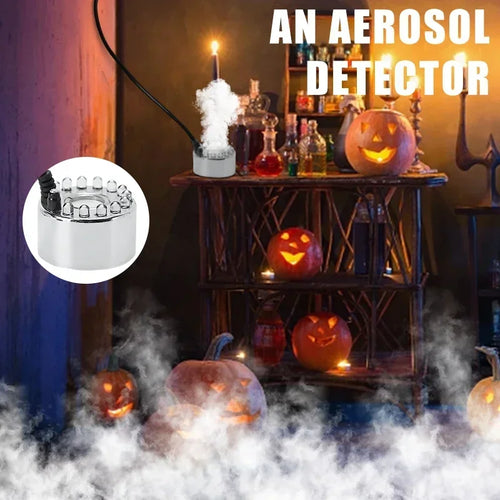 10PCS Mini LED Pumpkin Light Fogger Water Fountain Pond Fog Machine For Halloween Christmas Easter Party Festival Decoration Oasis Select