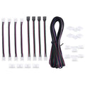 LIKE WISH 16.4FT(5M) 4-Pin RGB LED Strip Extension Cable,LED Strips Connectors Kits For 5050 Flexible RGB LED Strip Light Oasis Select White