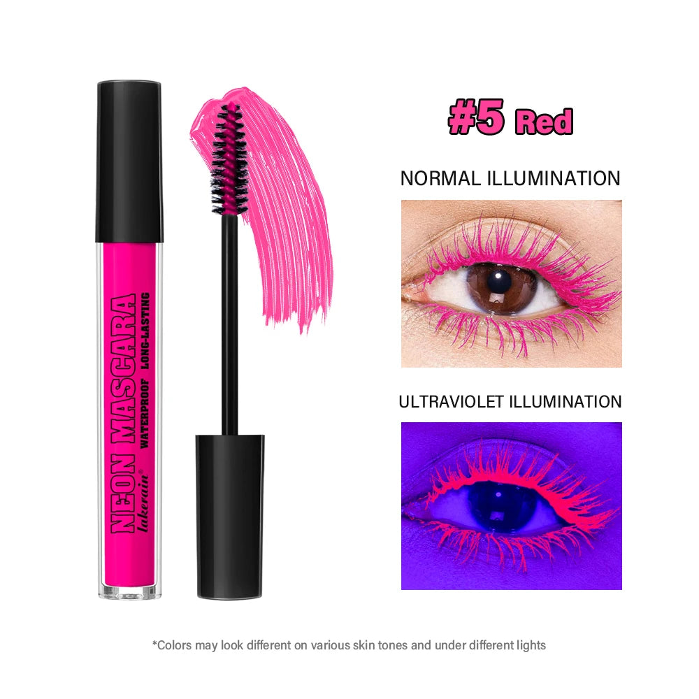 Color Neon Mascara – Waterproof, Long-Lasting Eye Makeup Color Neon Mascara Oasis Select 5Red