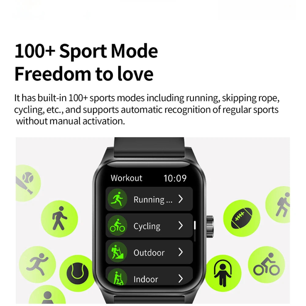 Women Smart Watch Blue Tooth Call Calendar Men Lady 3D Dynamic Dial Smartwath Sports Modes Heart Rate Health Watches Waterproof Oasis Select