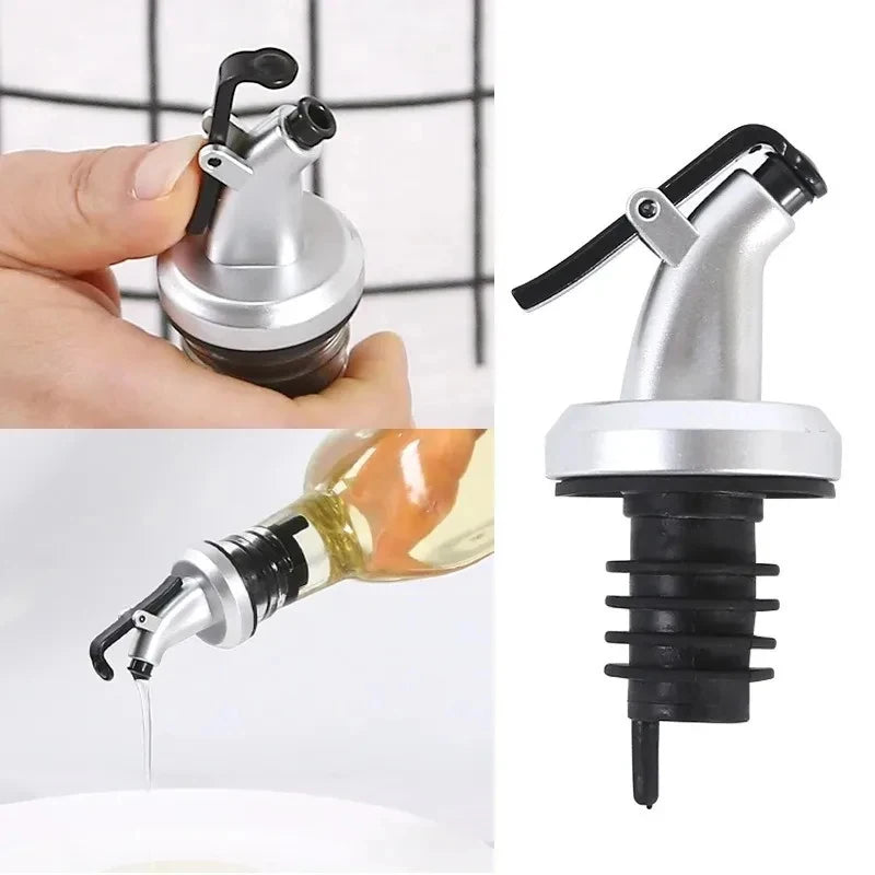 1-4Pcs Olive Oil Spouts Oil Vinegar Bottle Stopper Spout Leakproof Nozzle Dispenser Creative Leakproof Silicone Bottle Stopper Oasis Select