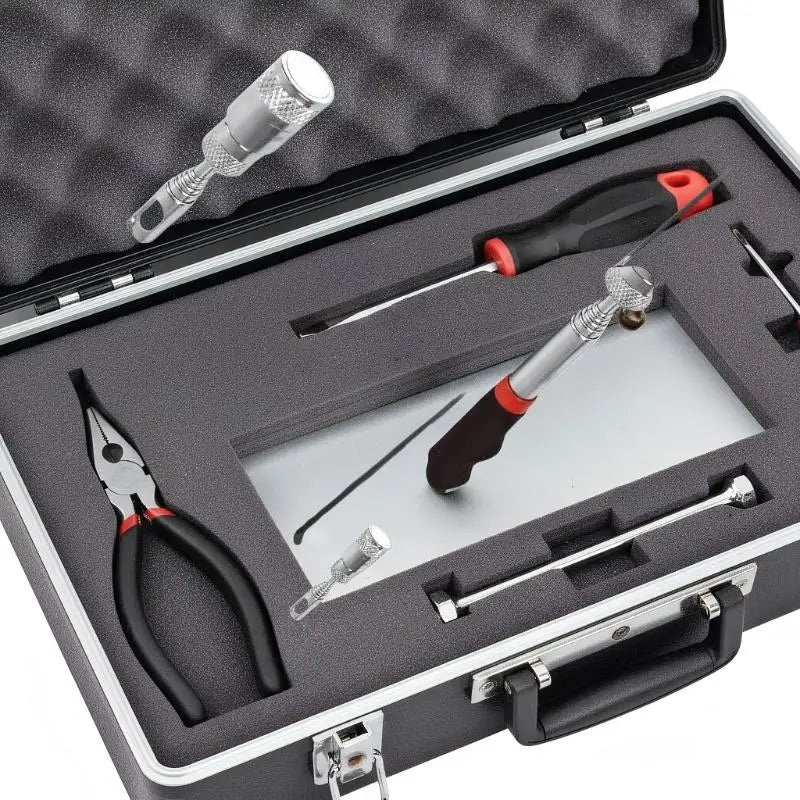 Adjustable Telescopic Magnetic Pen for Screw Nut Bolt; Portable Long Reach Pick Up Tool with LED Light Oasis Select