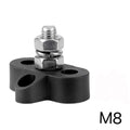 For Car Truck RV Boat Bus Bar Terminal Block Battery Power Stud Junction M6 M8 Bus Bar Heavy Duty Power Distribution Stud Oasis Select Black-M8