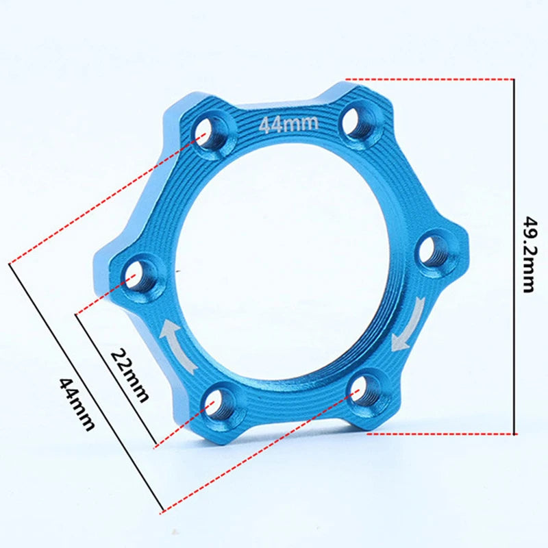 Bike Bicycle Flange Adapter Cycling Rotary 44mm Base Brake Parts Rotors Screw Supplies Threaded Aluminum Alloy Oasis Select Blue