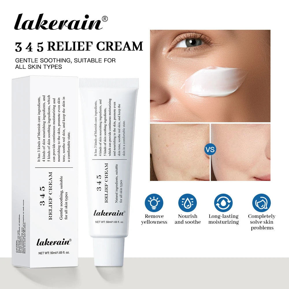 345 Relief Cream Address Blemishes Nourish Skin And Provide Moisturizing And Calming Lifting Beauty Moisturizer Korean Product Oasis Select