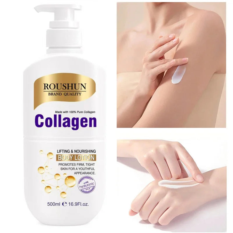 ROUSHUN 500ml Collagen Body Lotion – Hydrating & Non-Greasy