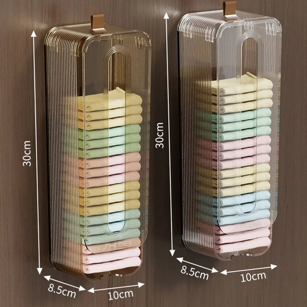 2PCS/1PC-Hanging Closet Organizer for Underwear Socks Panties Space Saving Storage Container Oasis Select Brown White2pcs