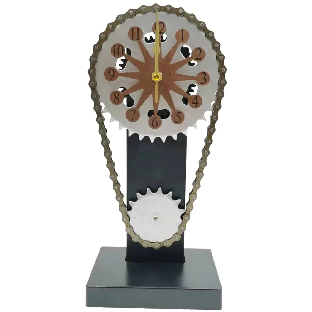 Creative Mechanical Rotation Gear Chain Clock Desktop Decoration Home Fashion Decoration Light Luxury Clock Retro Clock Oasis Select Copper