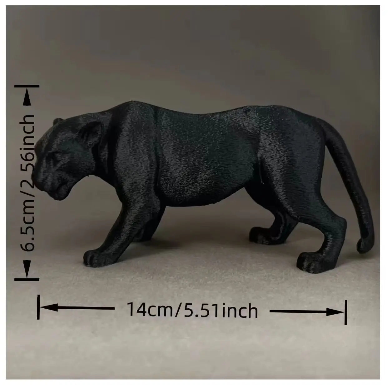 3D Print Creative Black Statue Ornament Werewolf Horse Cat Griffin Bat Ornament Realistic Animals Home Desk Decoration for Gift Oasis Select B