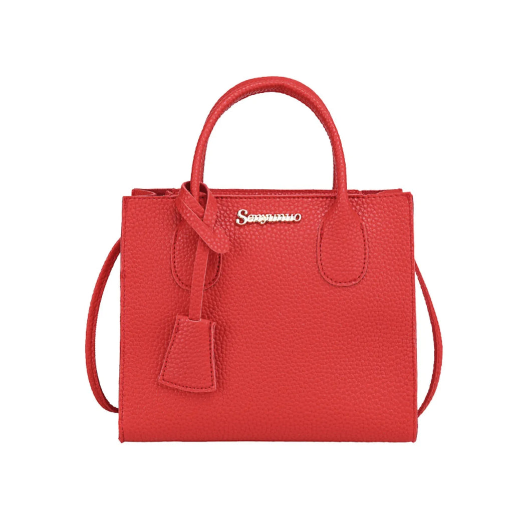 Women's Large PU Leather Tote Shoulder & Crossbody Handbag Tote Crossbody Handbag Oasis Select Red One Size