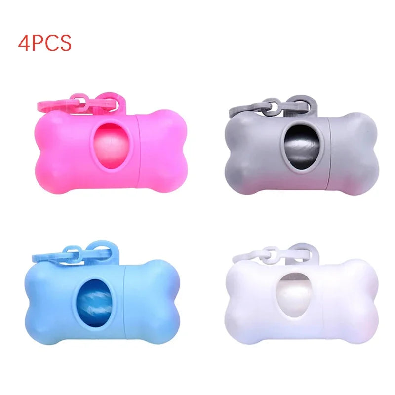 1pc Bone Shaped Bag Dispenser Disposable Pet Dog Waste Bag Holder Plastic Garbage Bag Case Carrier Disposal Poop Bag Dispenser Oasis Select 4PCS