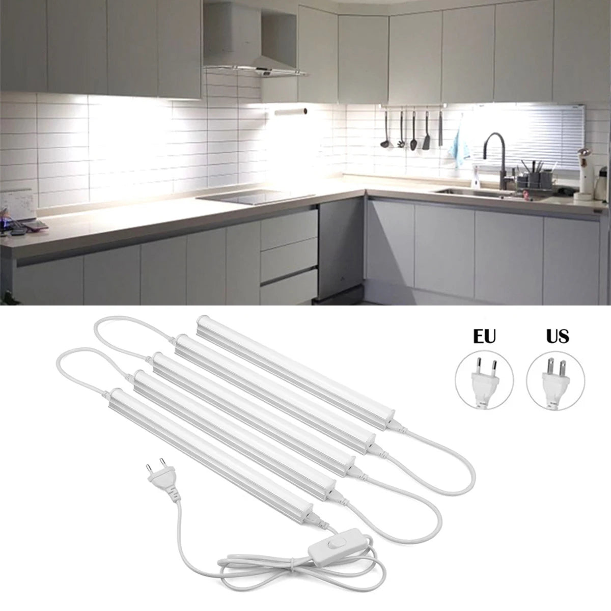 LED Tube Light Bar 29cm T5 Fluorescent 1-5 Pcs 220V 6W Kitchen Bathroom Bedroom Cabinet Lighting - Energy Efficient Bulbs Tube Oasis Select