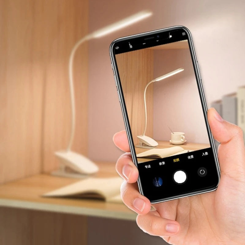 LED Reading Light With Clip USB Rechargeable Book Lights 3 Color Modes & Stepless Brightness Eye-Care Study Table Lamp Oasis Select