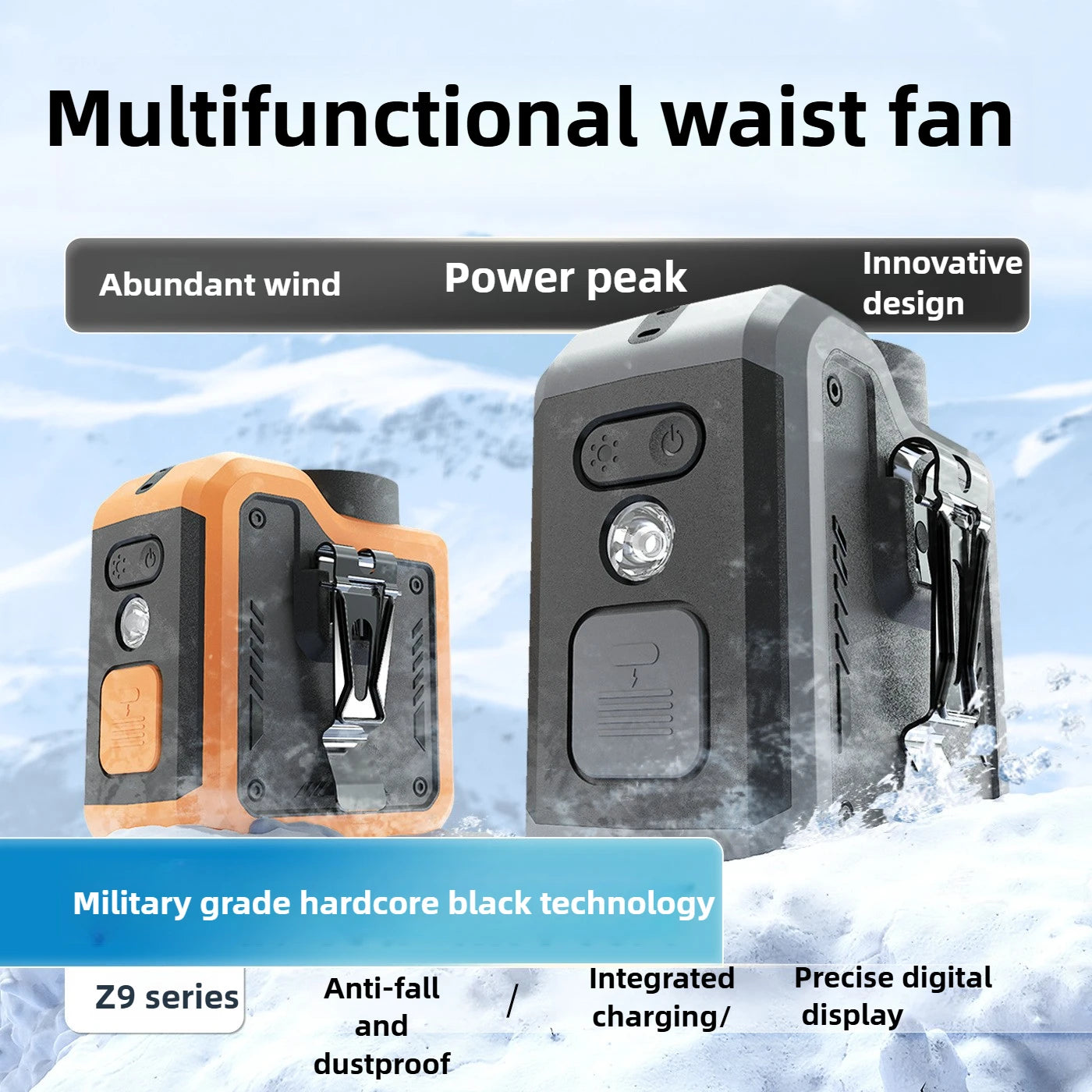 URGGU 10000mAh Portable Neck & Waist Fan – 4-Speed USB