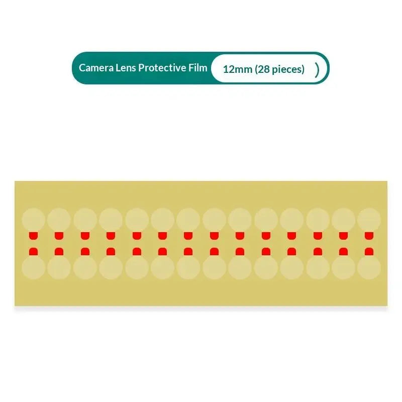 28/40/80/100pcs Protective Camera Sticker Dust Stickers High Temperature Tape For Phone Infrared Dot Matrix Protect Tool 7/12mm Oasis Select Transparent 12mm 28P
