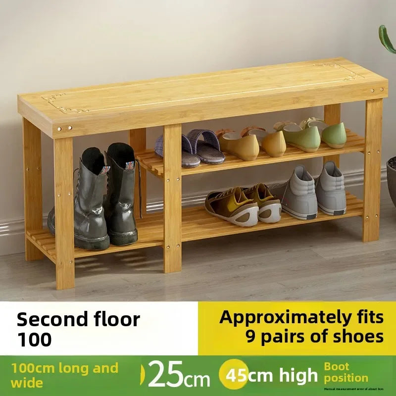Shoe changing stool household door shoe cabinet seat stool integrated seated small stool wear shoe stool soft bag shoe rack Oasis Select