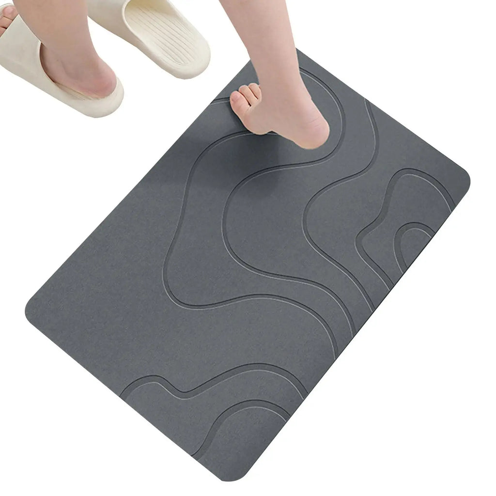 Toilet Door Non-slip Mat Absorbent Stone Bath Mat Entryway Rugs Bathroom Rugs Floor Mat Quick Drying Diatomite Stone Shower Mat Oasis Select