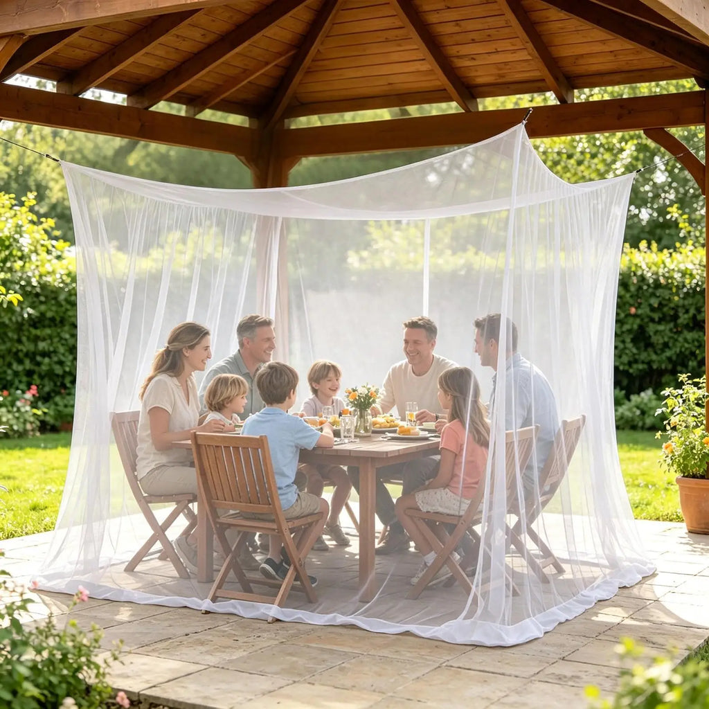 Mosquito Nets Portable Palace Four Door Double Size Home Beds Prevent Insect Outdoor Square Grace White Canopy Net Patio Netting Oasis Select