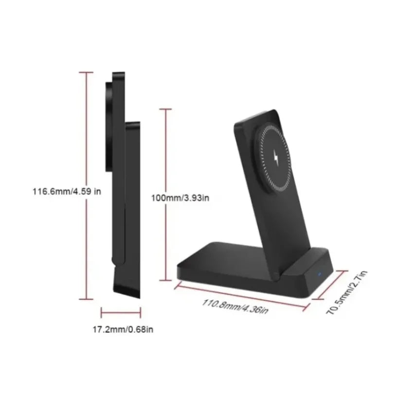 Magnetic Fast Charging Station 15W Wireless Charger Desktop Fold Smart Phone Holder Charge For Magsafe iPhone 16 15 14 13 12 Pro Oasis Select