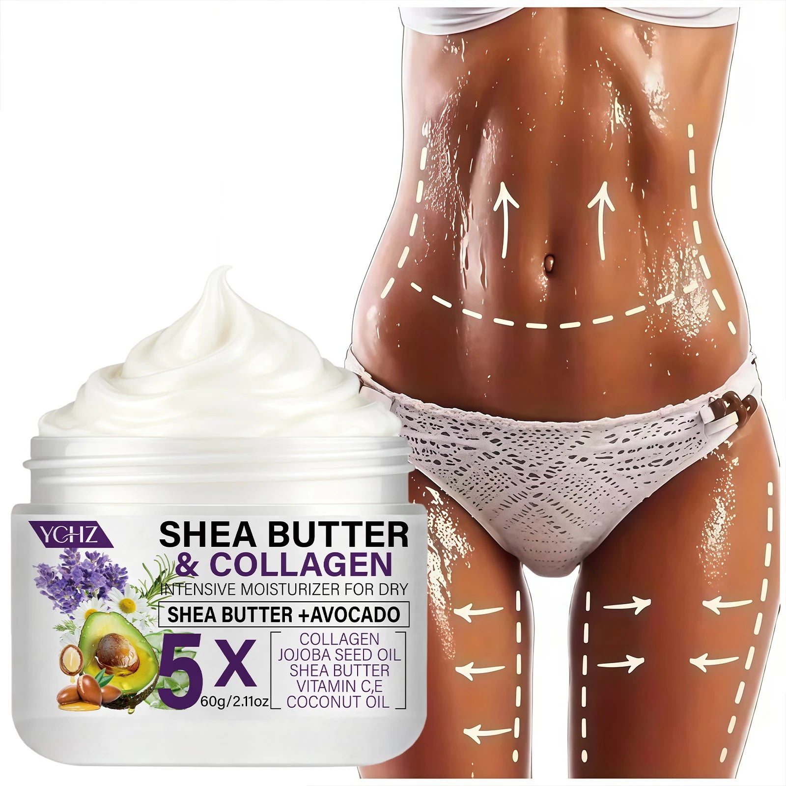 Shea Butter Collagen Firming Body Cream 60g | YCHZ