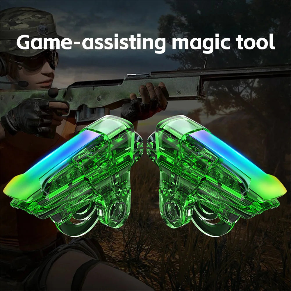 Mobile Gaming Triggers 4/6 Finger Shooting Buttons for PUBG (2pc)