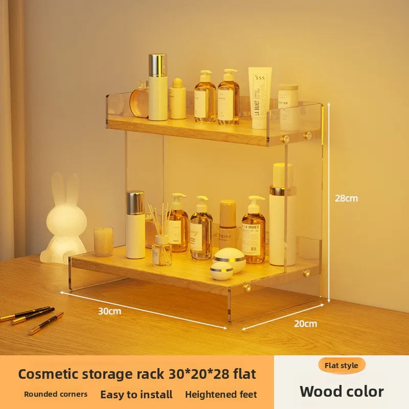 Multi-functional Desktop Shelf Household Cosmetics Storage Rack Acrylic Storage Rack sturdy and durable Oasis Select 30cmC