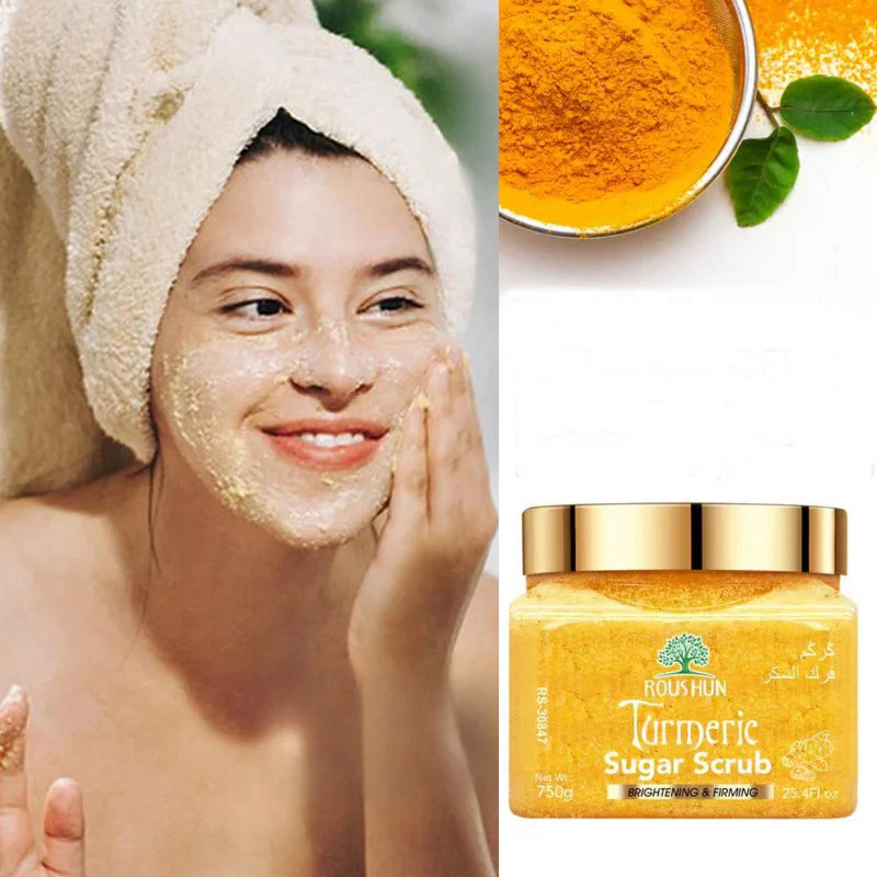 ROUSHUN Turmeric Sugar Body Scrub 750g – Deep Cleansing