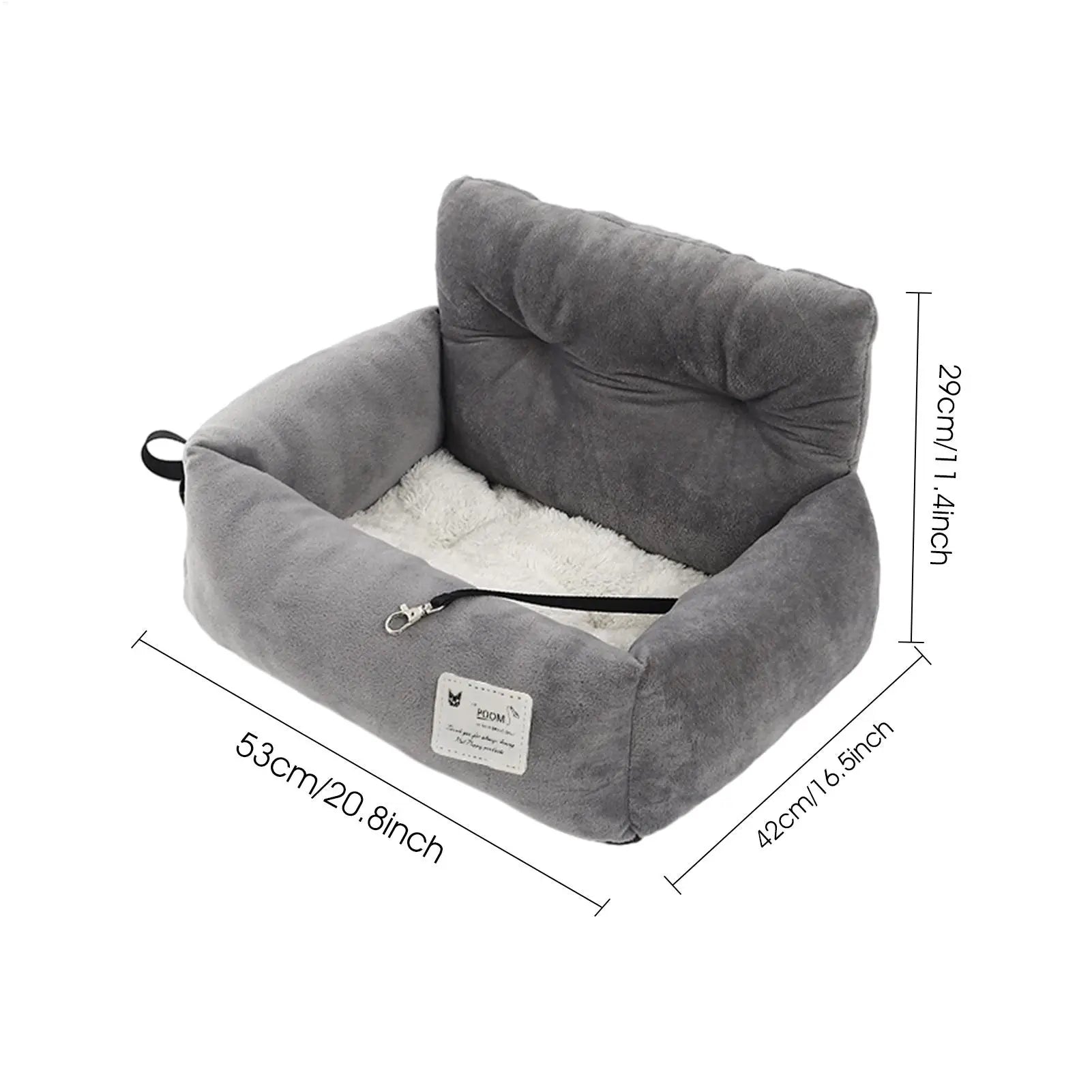 Dog Car Seat Pet Travel Booster Seat with Handle Dog Safety Car Seat Dog Car Bed Dual-Use for Car and Home Travel Carrier Bed Oasis Select