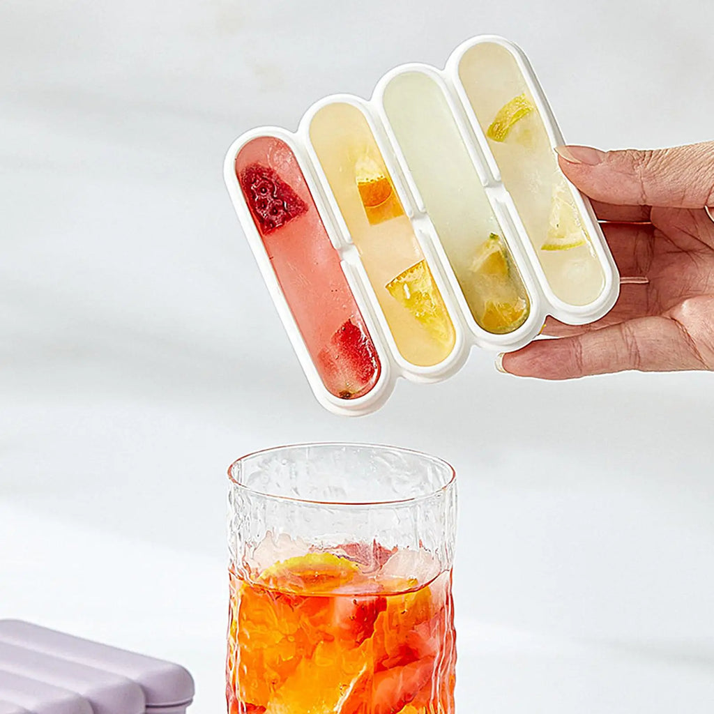 Ice Stick Tray Kitchen Gadget Silicone Ice Maker Mold for Whisky Cocktail Juice Water Bottle Home Pool Party Gatherings Family Oasis Select
