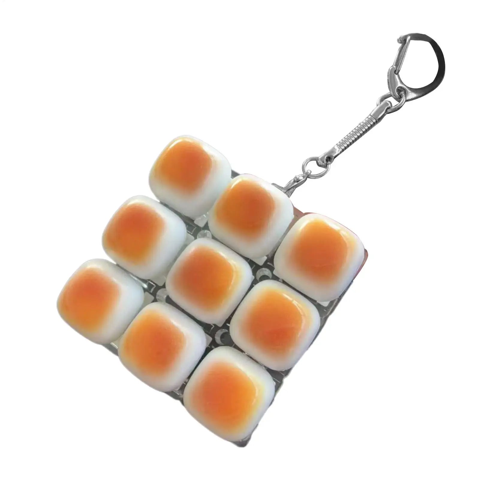 Fidget Keychain Caramel Bread Design Fidget Keychain DIY Keyboard Keycaps Finger Keyboard Relief Stress Pass The Time Clicker Oasis Select