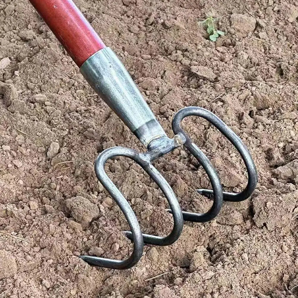 Heavy-Duty Manganese Steel 4-Tine Garden Fork Head | Cultivator