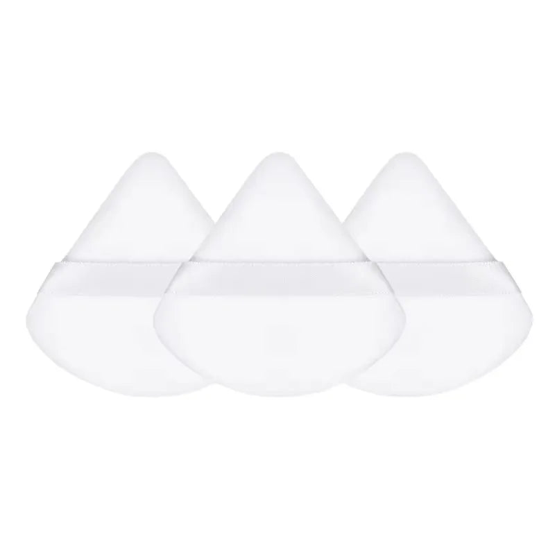 1/3/5/7/9pcs Velvet Cosmetic Powder Pufff Makeup Sponge Puff Dry Use Triangle Makeup Puff Women Soft Smooth Face Makeup Tools Oasis Select 3pcs White