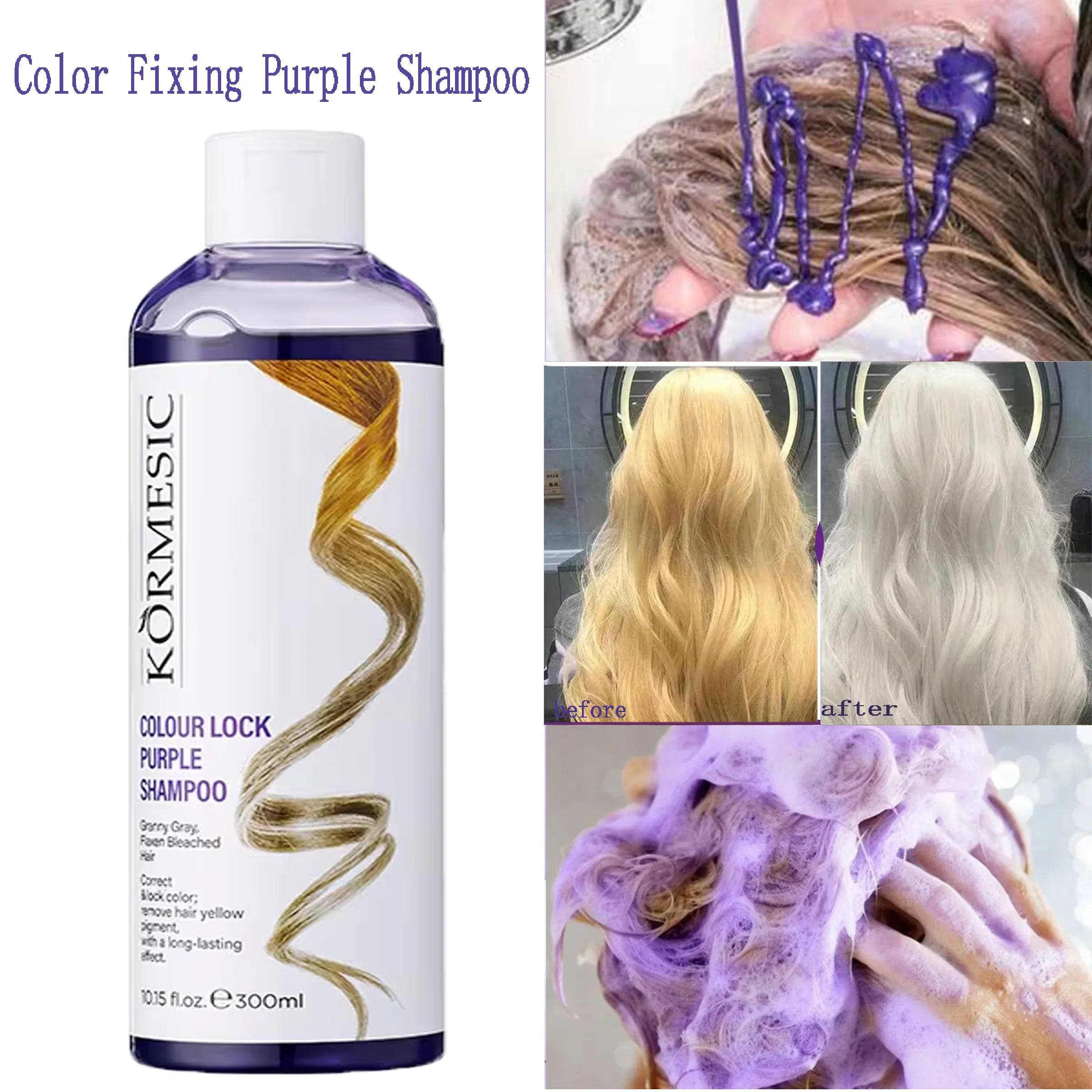 Purple Toning Shampoo 300ml – Color Fix for Blonde & Gray Hair