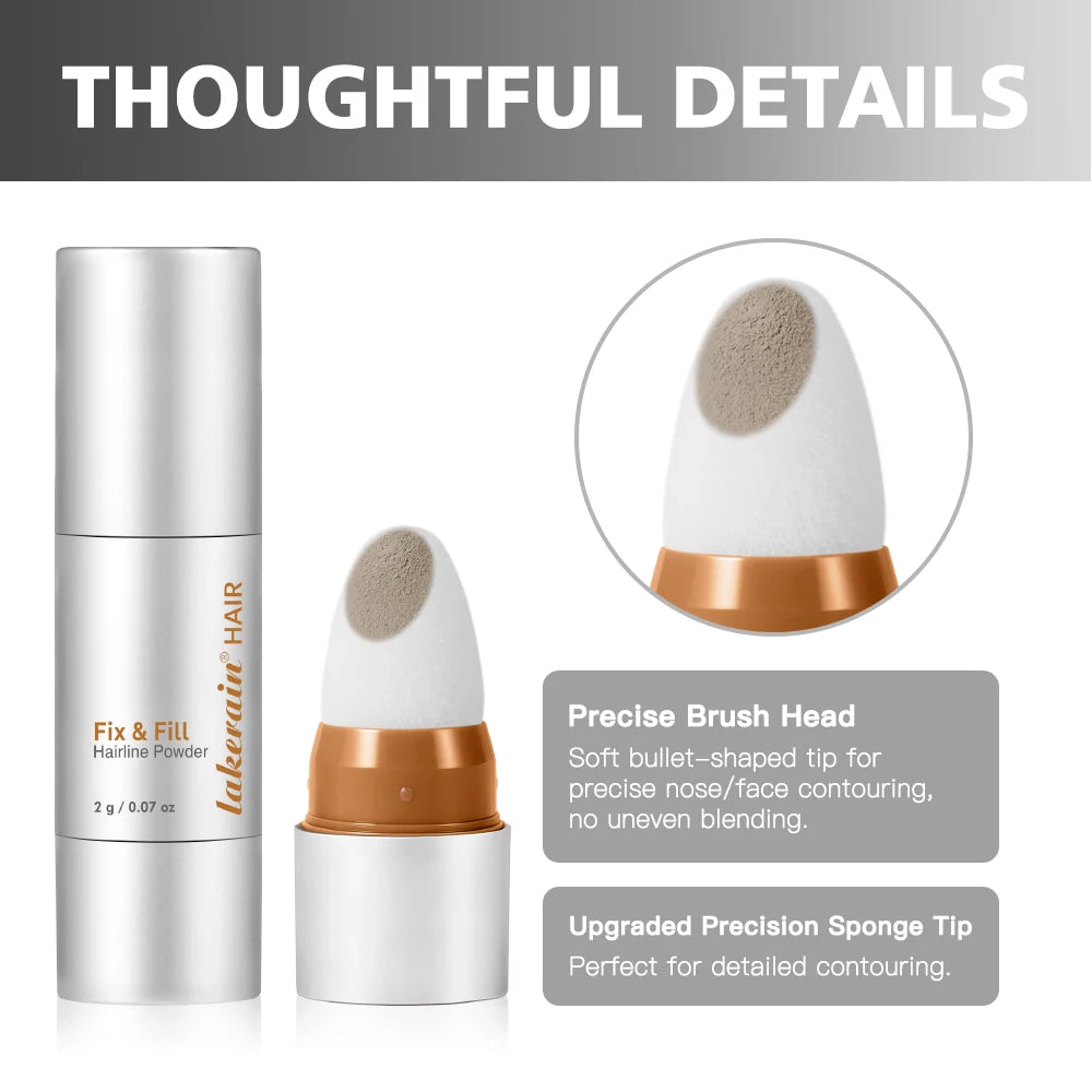 Lakerain Waterproof Hairline Shadow Powder Women Men Hair Concealer Natural Cover Multi-functional Hairline Shadow Sticks Oasis Select