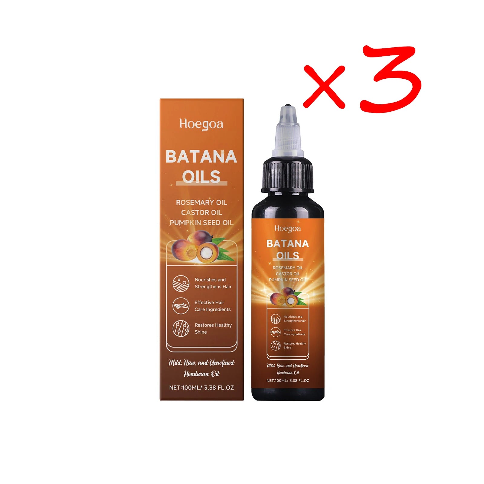 Batana Hair Oil Rosemary Hair Growth Scalp Care Oil Nourishes Hair Conditioning Follicle Strengthens Roots Anti Loss Repair Dry Oasis Select 300ml boxed