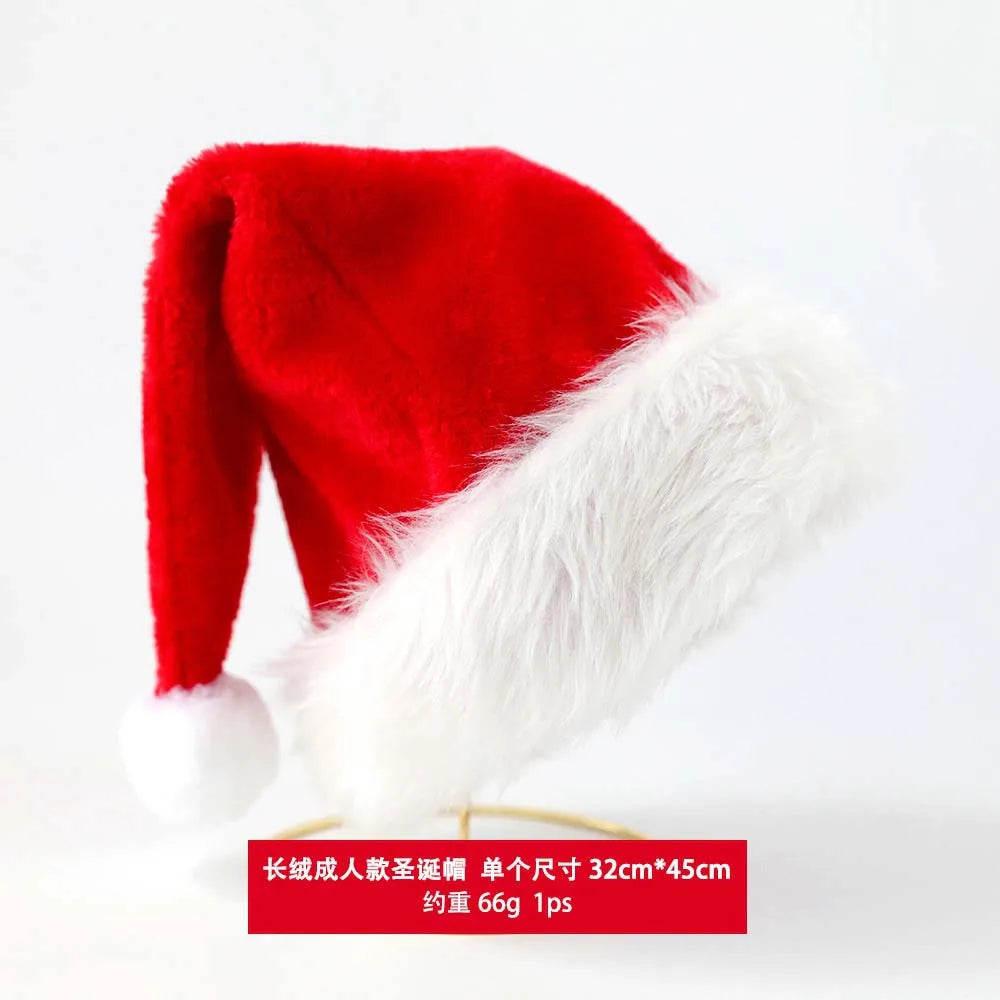 Christmas Hats: Kids Short/Long Fleece Hats, Adult Styles New Non-Woven Festival Party Decor Oasis Select Long (adult)