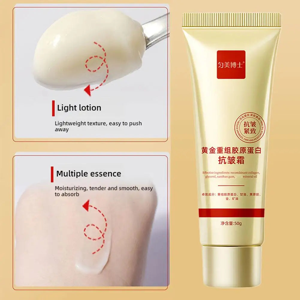 Golden Collagen Anti-Wrinkle Cream – Firm, Tighten & Moisturize Anti-Wrinkle Face Cream Oasis Select