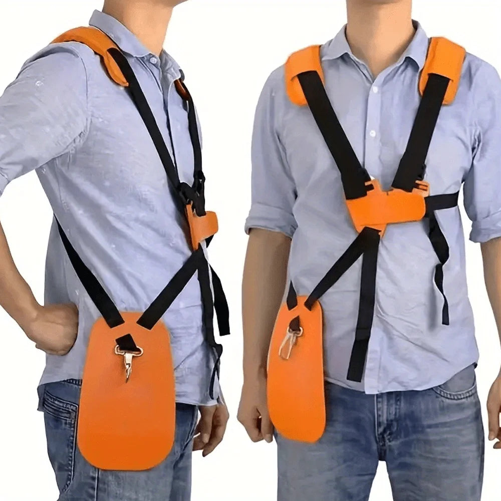 Double Shoulder Strap Lawn Mower Harness Strap Comfort Labor Saving Strimmer Padded Belt for Brush Cutter Trimmer Garden Pruner Oasis Select