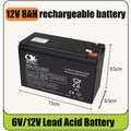 6V 12V Rechargeable Battery For Children's Electric Vehicles Toy Cars Motorcycles Baby Strollers Battery 5Ah 7Ah 8Ah 12Ah Oasis Select 12V 8Ah