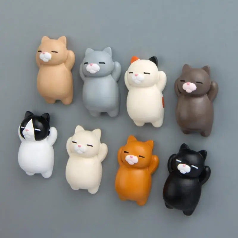 Cartoon Cat 3D Magnetic Fridge Magnet Creative Decorative Kitchen Home Decoration Sticky Note Holder Oasis Select