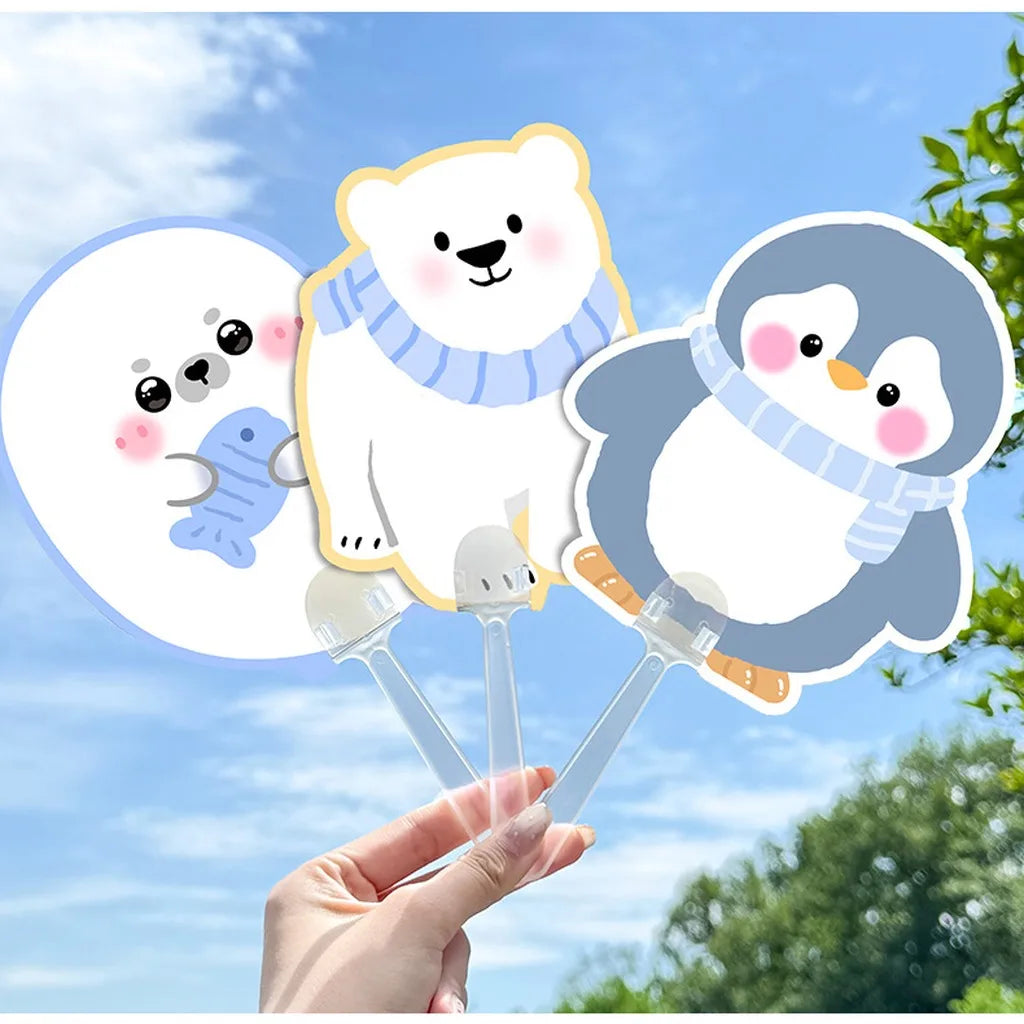 Animal Shaped Fan Dirt-Resistant Polar Animal Fan Portable Handheld Fan Portable For Office Cooling Campus Study Friends Oasis Select