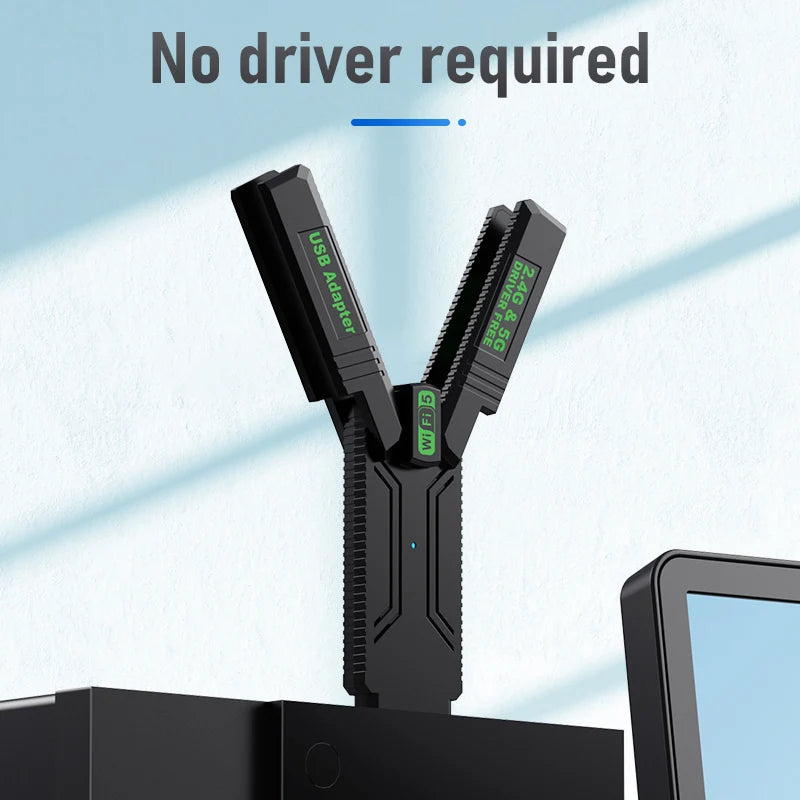 1300Mbps WiFi USB Adapter Dual Band 2.4G&5Ghz Wi-Fi Dongle 4-Antennas USB3.0 High-Speed 802.11AC Wireless Receiver For PC/Laptop Oasis Select